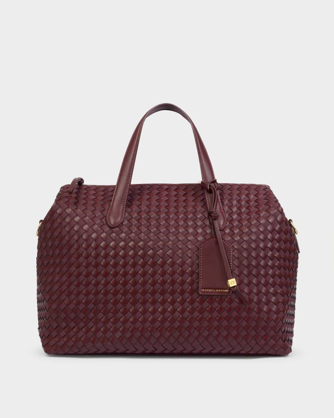 Katie Loxton Milan Hand Woven Cabin Bag Cherry Mixed