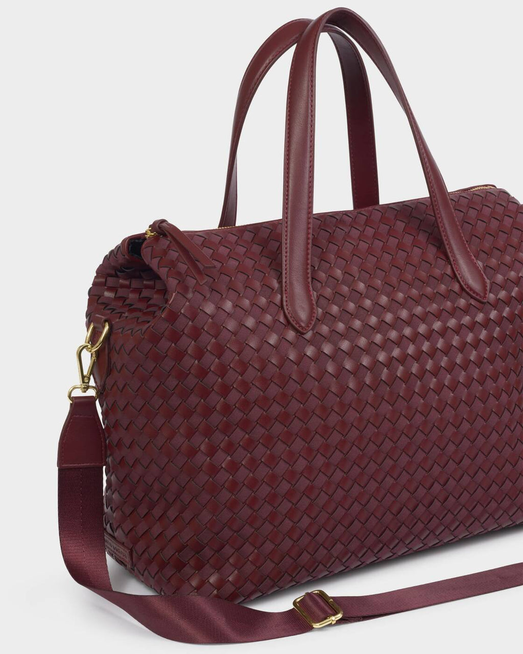 Katie Loxton Milan Hand Woven Cabin Bag Cherry Mixed