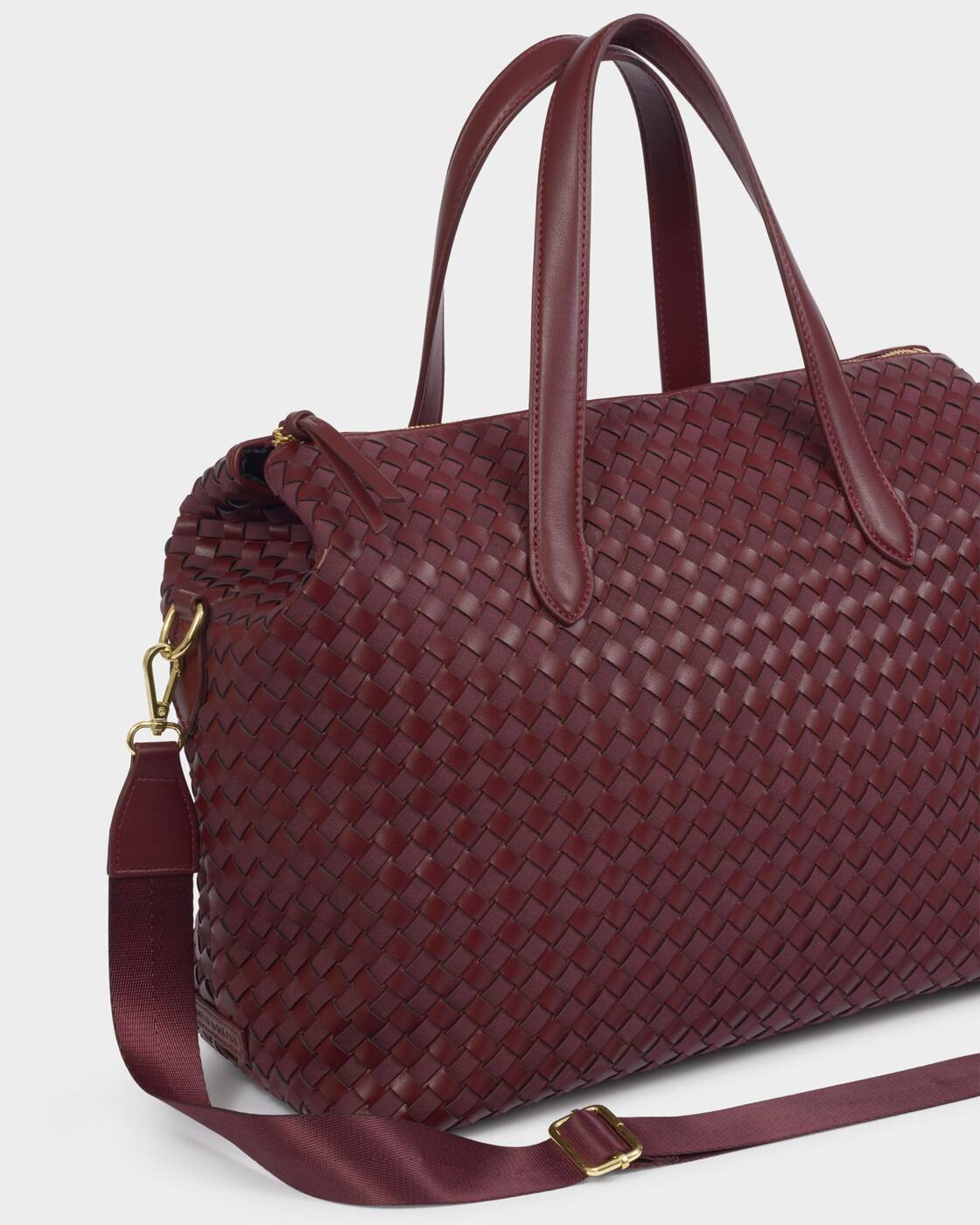 Katie Loxton Milan Hand Woven Cabin Bag Cherry Mixed