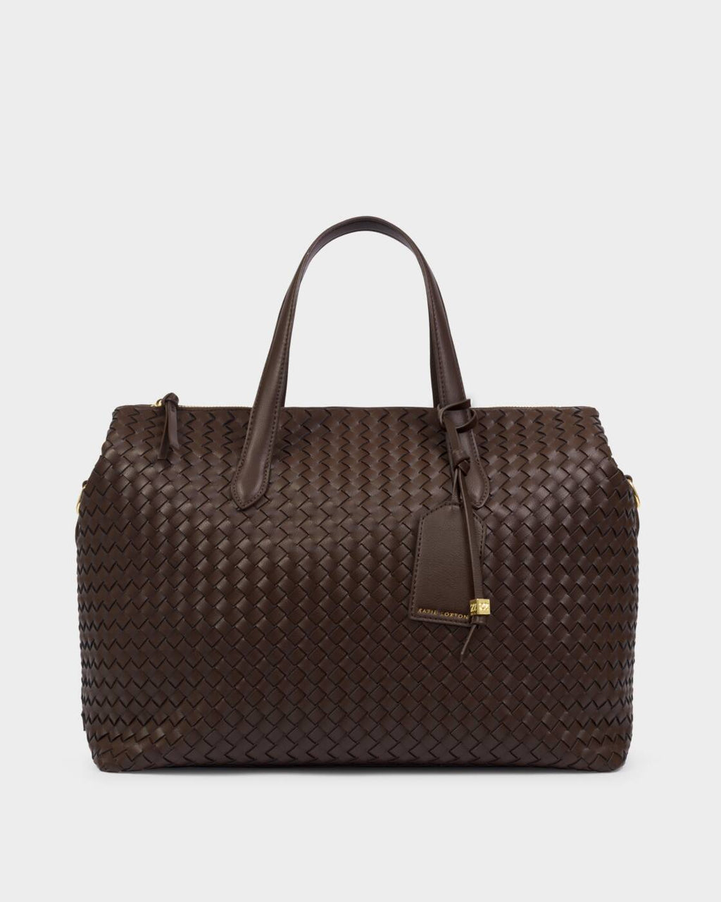 Katie Loxton Milan Hand Woven Cabin Bag Chocolate