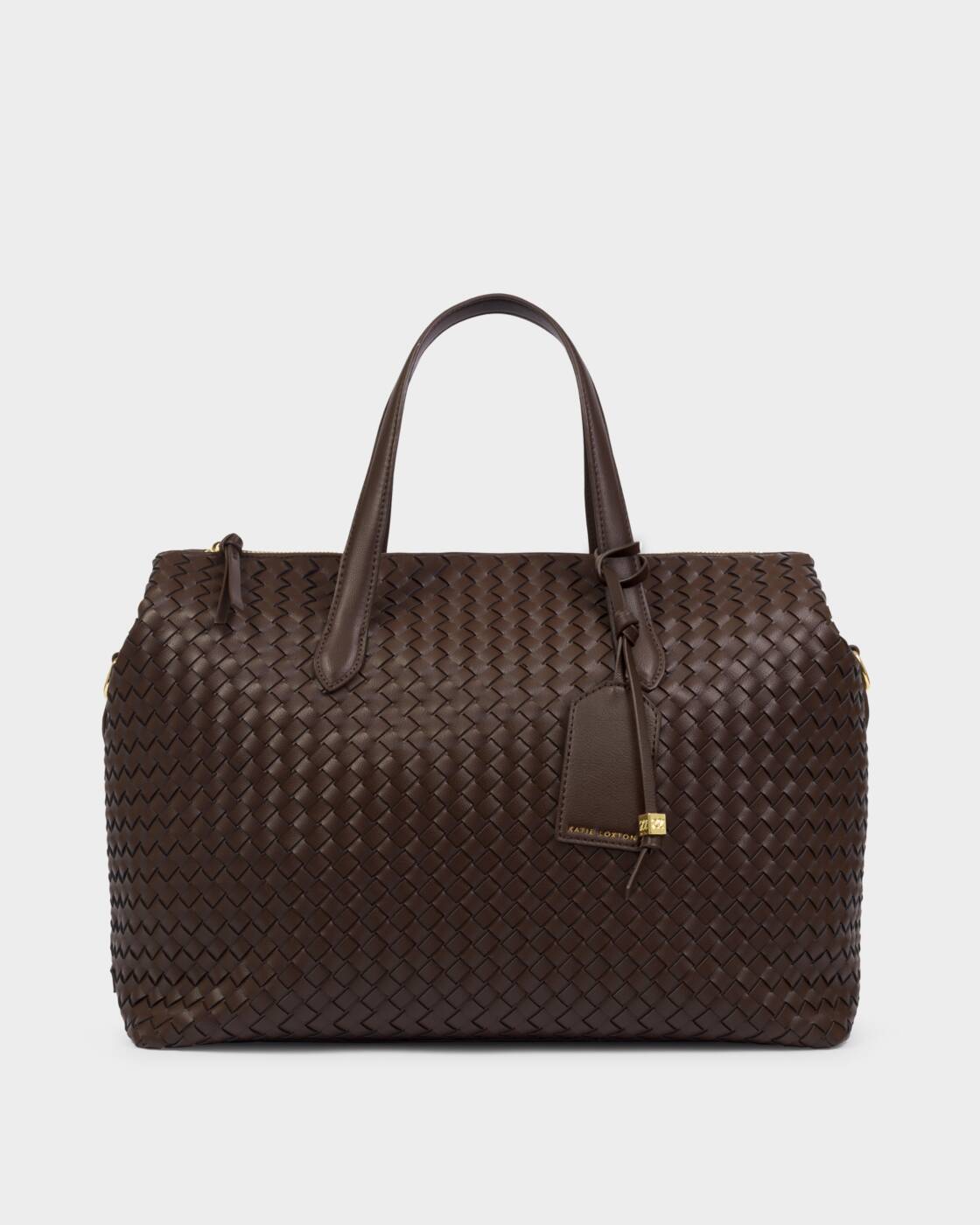 Katie Loxton Milan Hand Woven Cabin Bag Chocolate