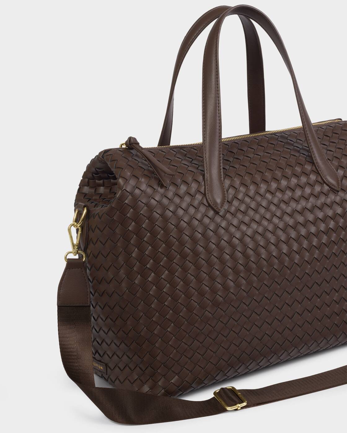 Katie Loxton Milan Hand Woven Cabin Bag Chocolate