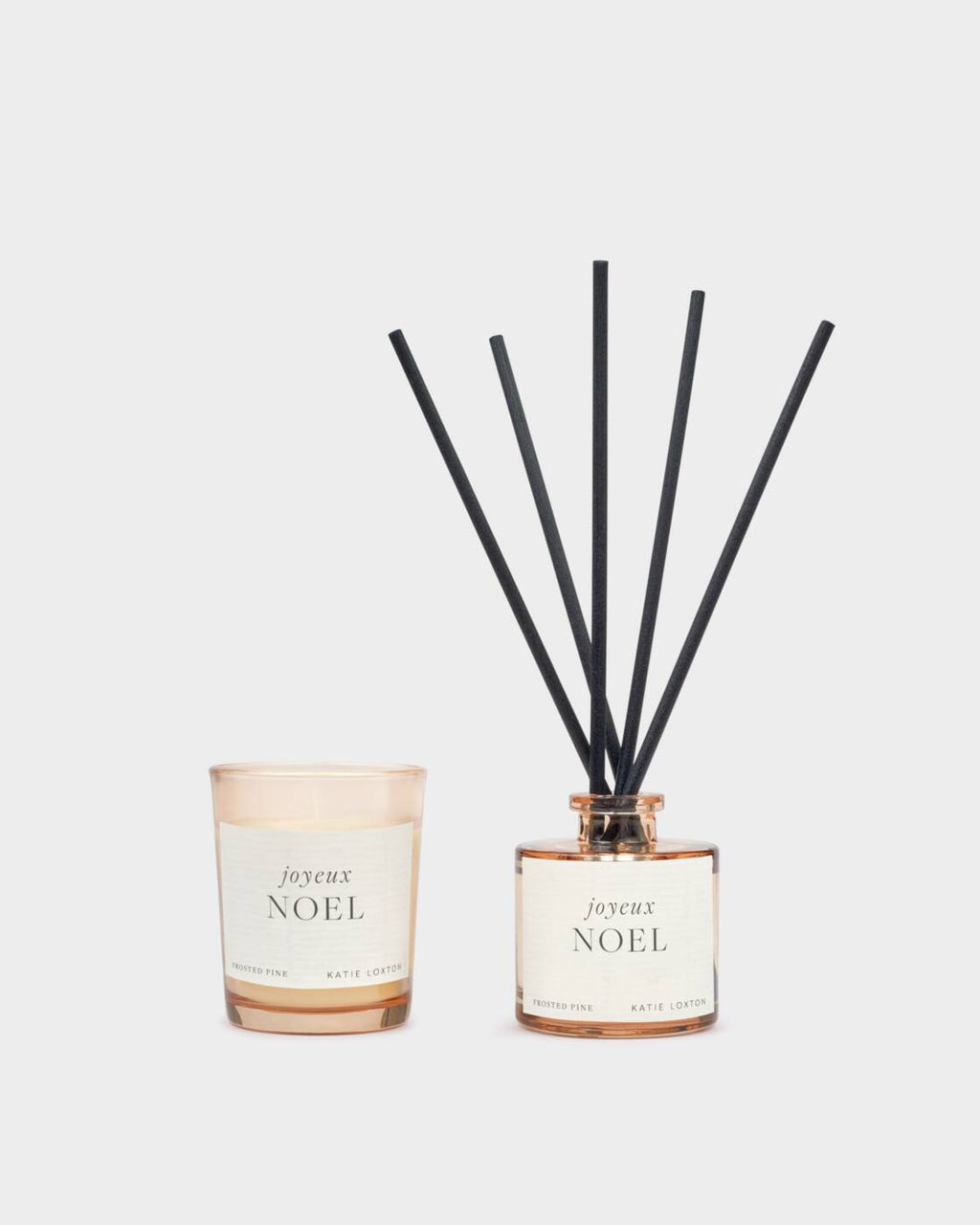 Katie Loxton Mini Votive And Mini Reed Diffuser Gift Set Joyeux Noel Frosted Pine And Cedarwood