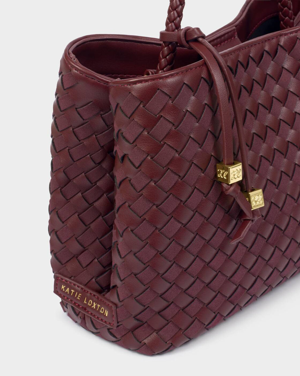 Katie Loxton Nova Hand Woven Top Handle Bag Cherry Mixed