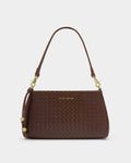 Katie Loxton Nova Small Shoulder Bag Dark Chocolate Woven