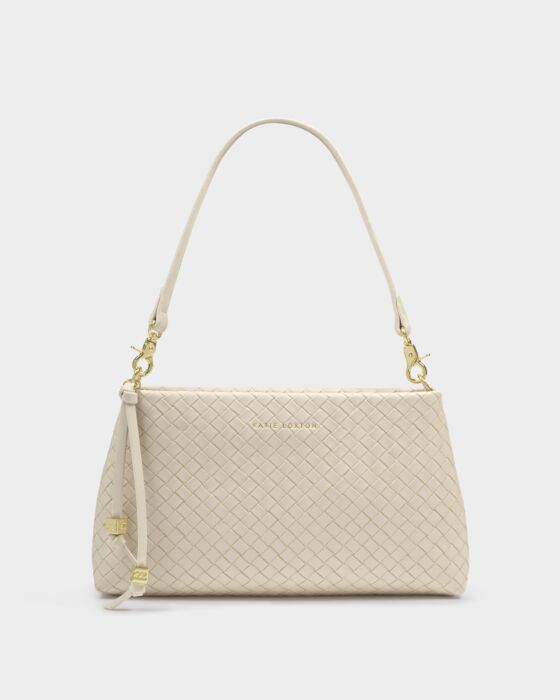 Katie Loxton Nova Small Shoulder Bag Oyster Woven