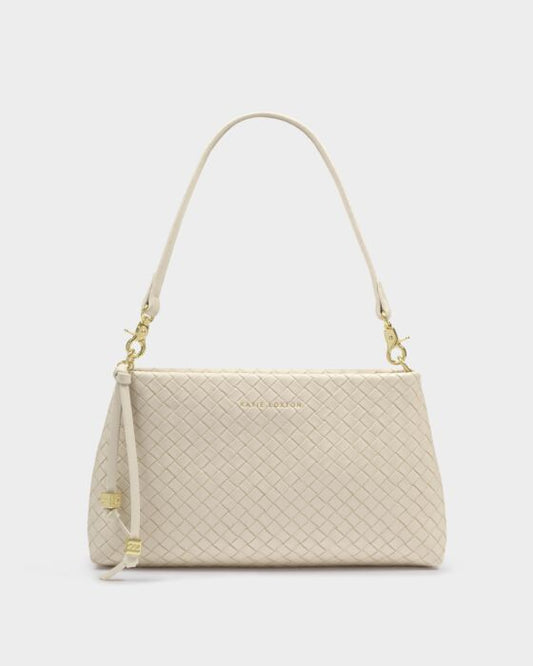 Katie Loxton Nova Small Shoulder Bag Oyster Woven