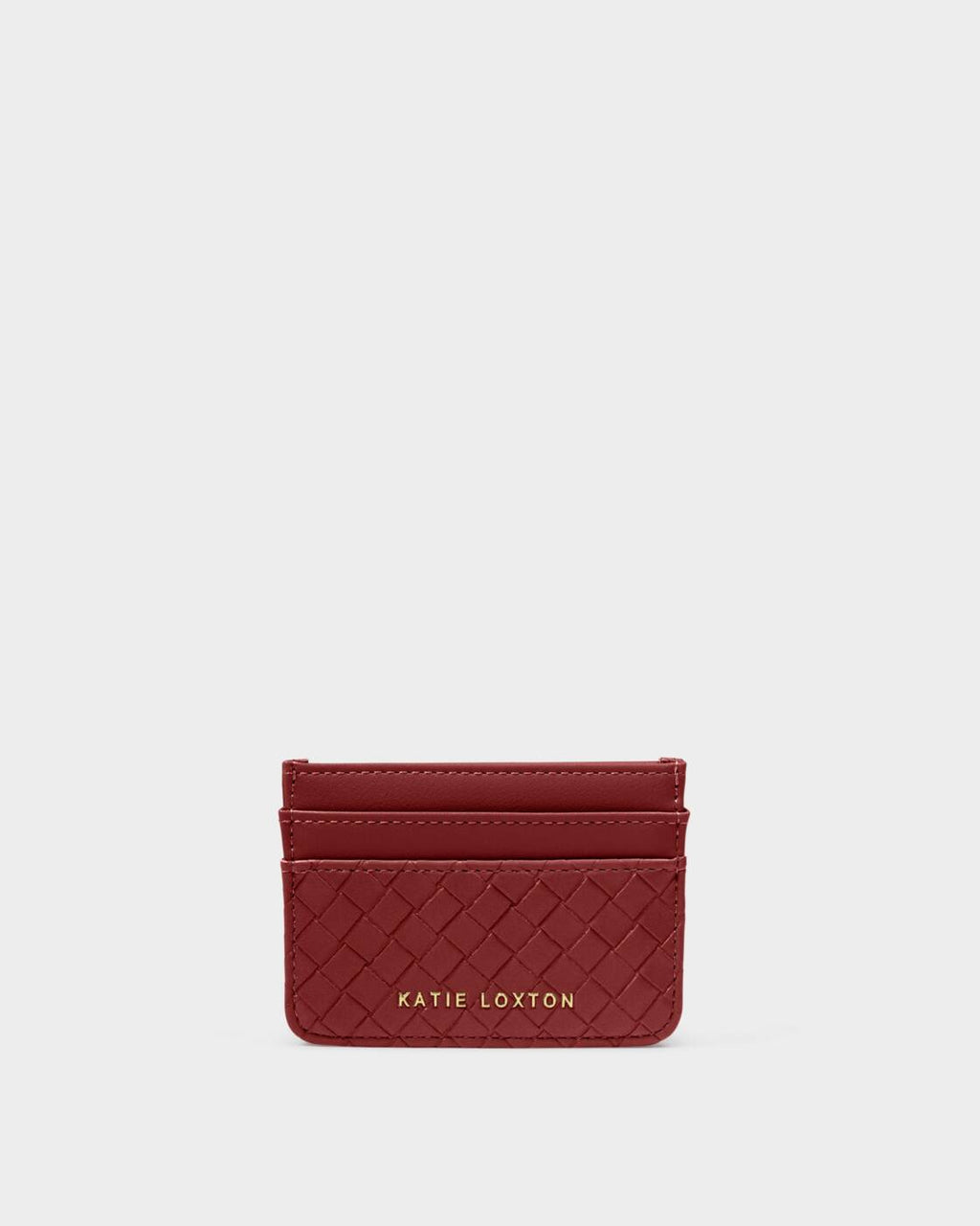 Katie Loxton Nova Woven Texture Cardholder Crimson