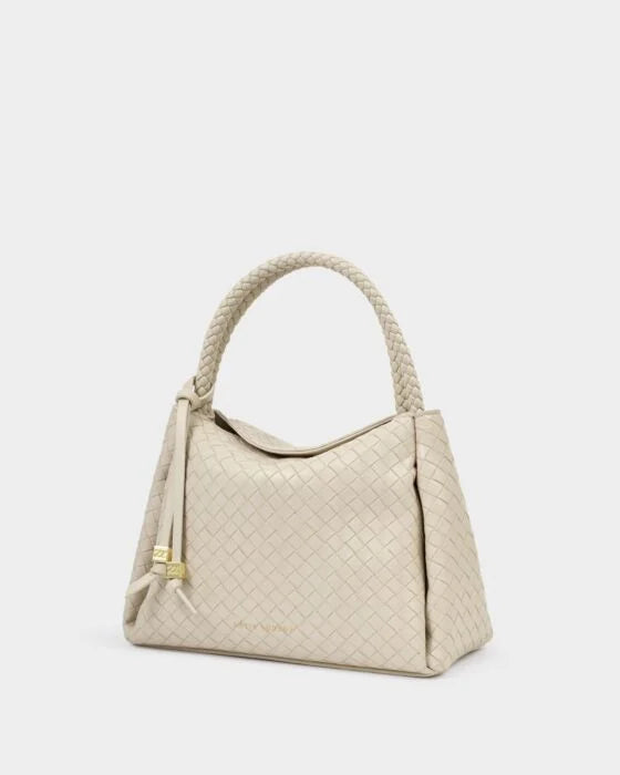 Katie Loxton Nova Woven Texture Top Handle Bag Off White