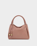 Katie Loxton Nova Woven Texture Top Handle Bag Pink Clay