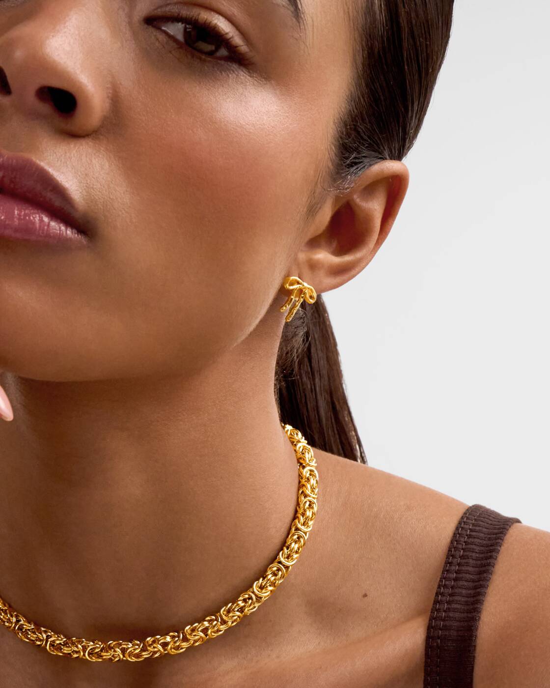 Katie Loxton Novelle Bow Earrings Gold Coated