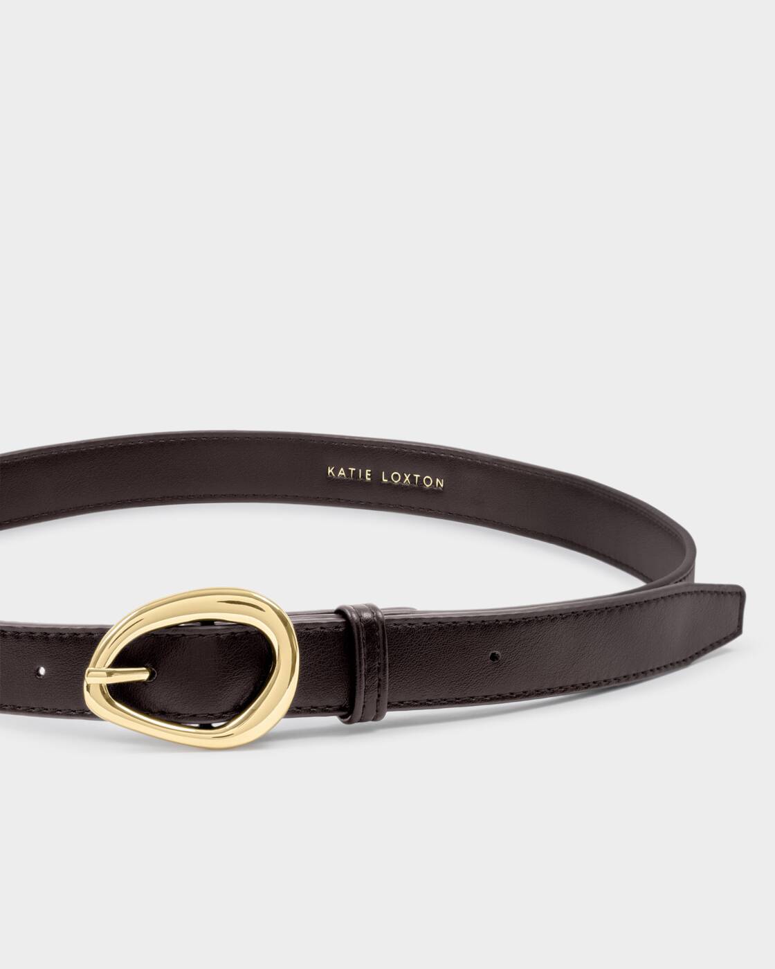 Katie Loxton Organic Buckle Belt Bitter Chocolate M/L