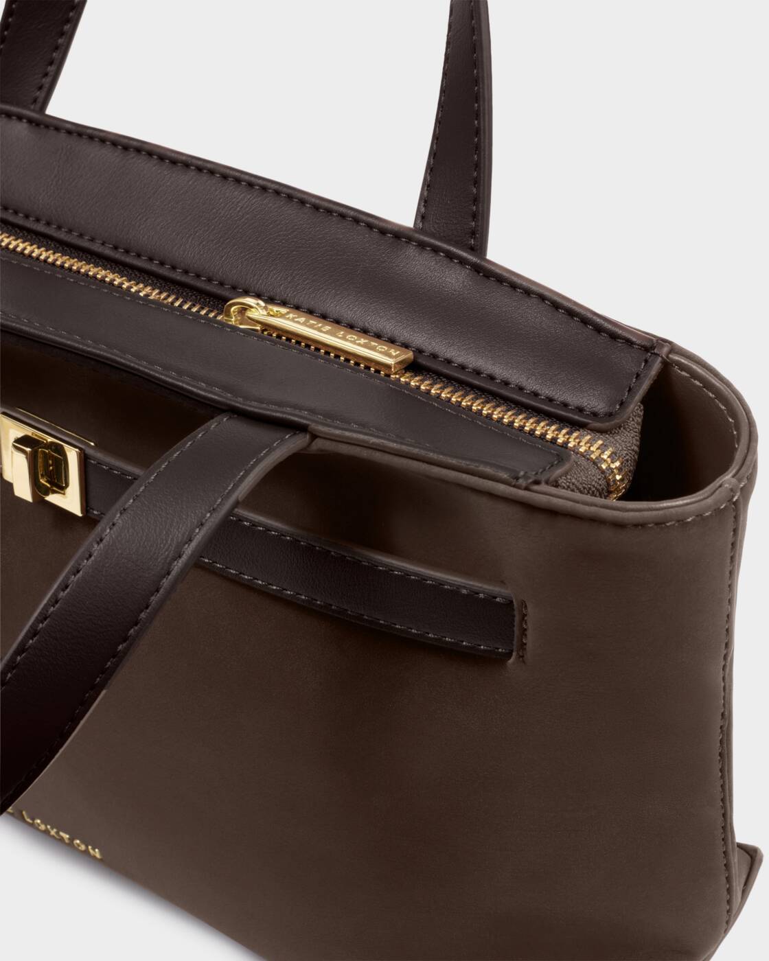 Katie Loxton Orin Top Handle Crossbody Bag Bitter Chocolate Suedette/Bitter Chocolate