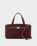 Katie Loxton Orin Top Handle Crossbody Bag Cherry Suedette Cherry