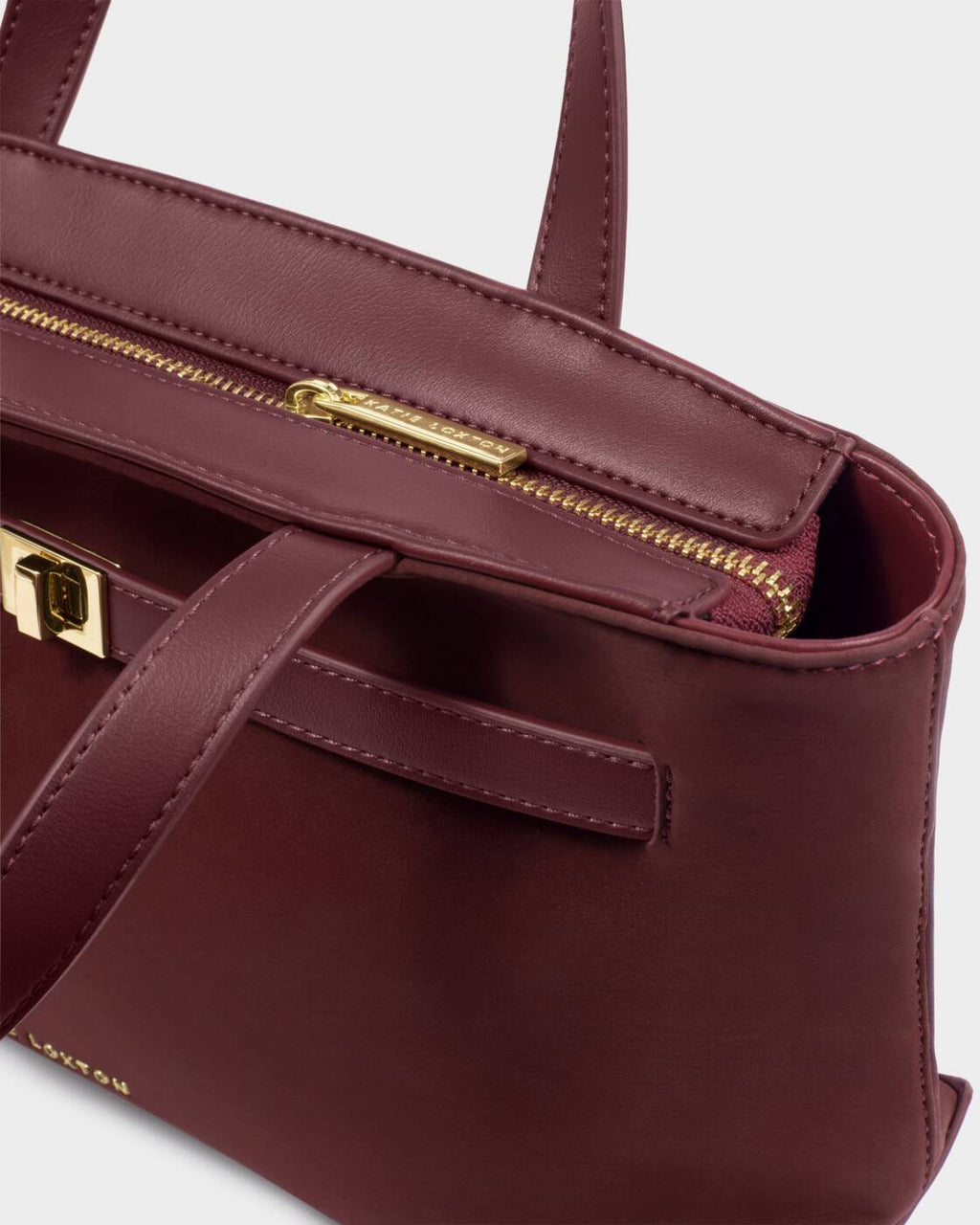Katie Loxton Orin Top Handle Crossbody Bag Cherry Suedette Cherry