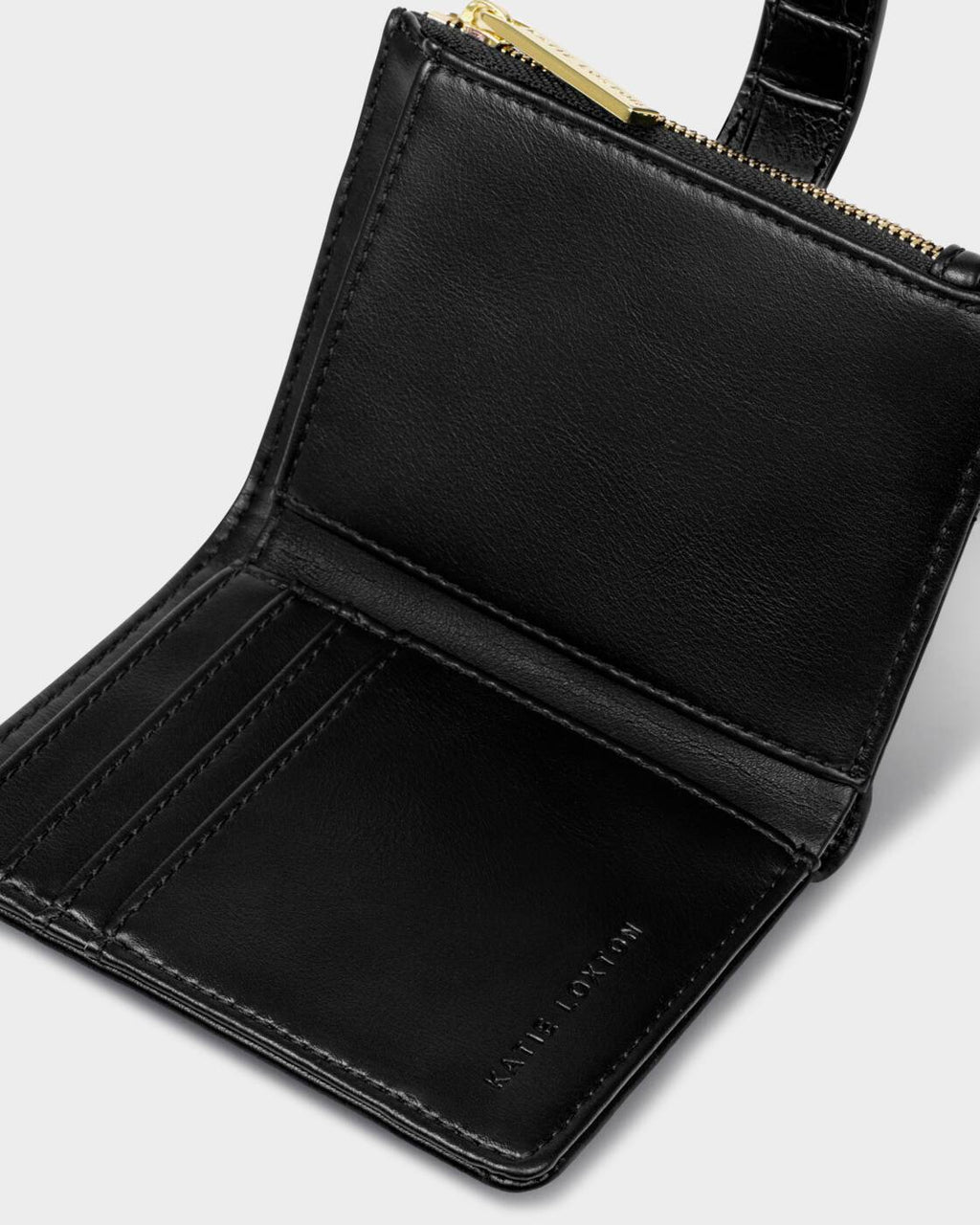 Katie Loxton Orin Twist Lock Purse Black Black Croc