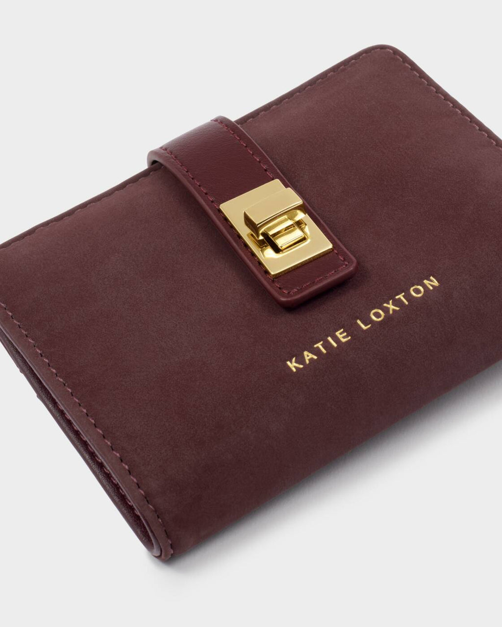 Katie Loxton Orin Twist Lock Purse Cherry Suedette Cherry