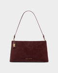 Katie Loxton Orin Twist Lock Small Shoulder Bag Cherry Suedette