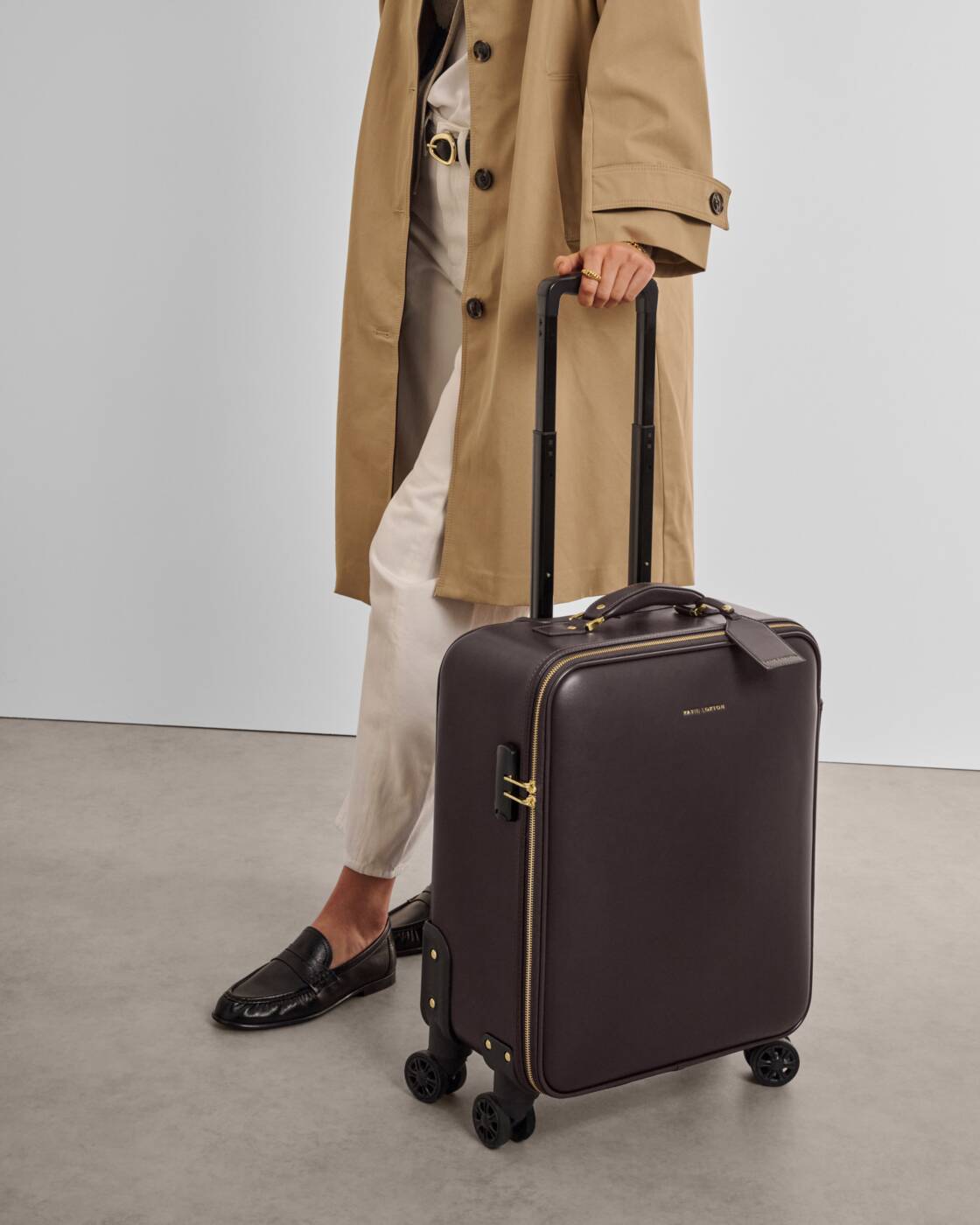 Katie Loxton Oxford Cabin Suitcase Bitter Chocolate