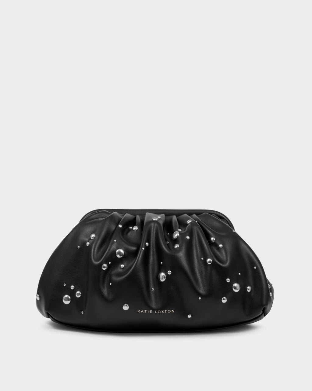 Katie Loxton Paloma Studded Clutch Black/ Silver Studded