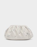 Katie Loxton Paloma Studded Clutch Off White Silver Studded
