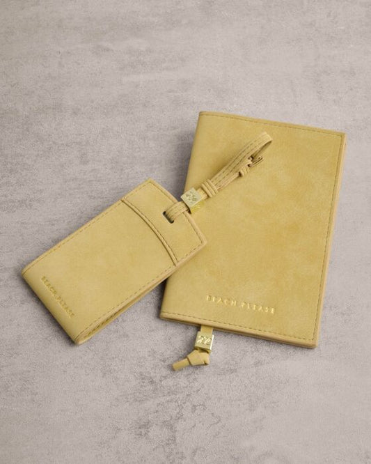 Katie Loxton Passport Cover Beach Please Butter Yellow