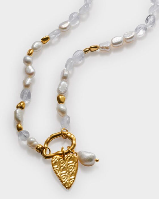 Katie Loxton Pearla Solesi Necklace Gold Coated