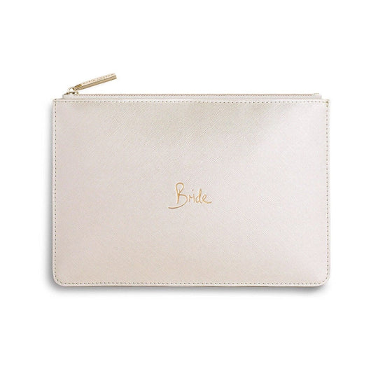 Katie Loxton Perfect Pouch Bridesmaid Metallic White