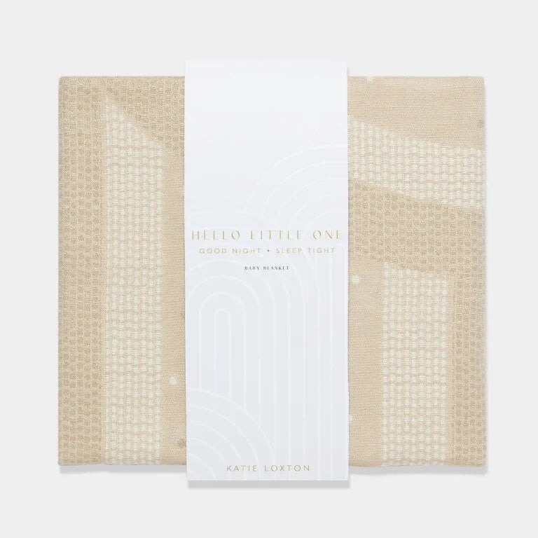 Katie Loxton Printed Baby Blanket Taupe