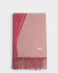 Katie Loxton Printed Blanket Scarf Abstract Brush Stroke Pink/Raspberry