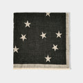 Katie Loxton Printed Blanket Scarf Star Black/Soft Tan
