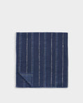 Katie Loxton Printed Foil Scarf Dotted Stripe Navy/White/Silver Foil