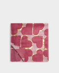 Katie Loxton Printed Foil Scarf Heart Tile Pink/Raspberry/Gold Foil