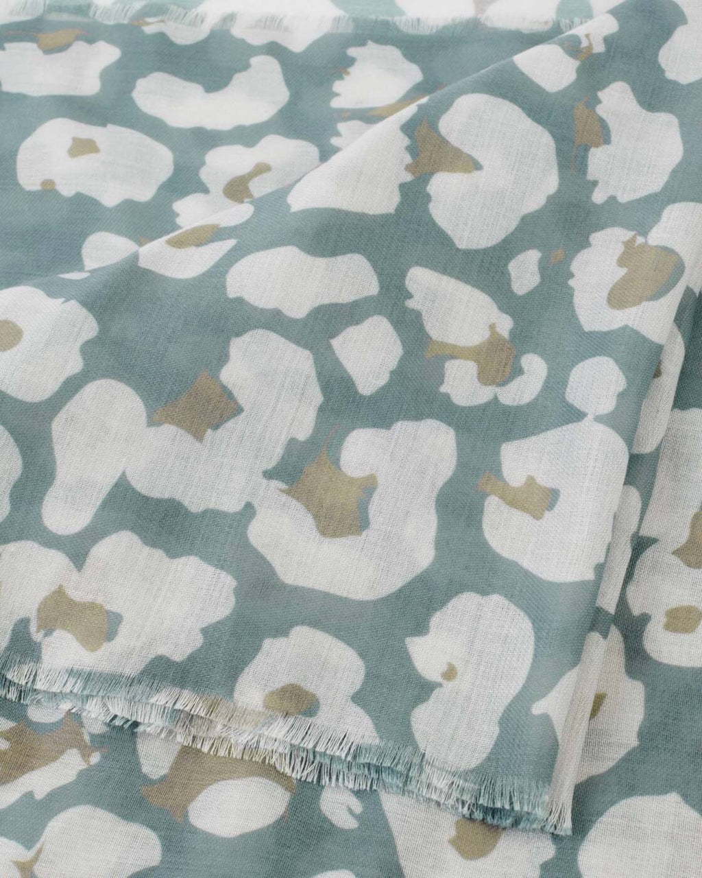 Katie Loxton Printed Scarf Abstract Floral Grey Taupe Off White