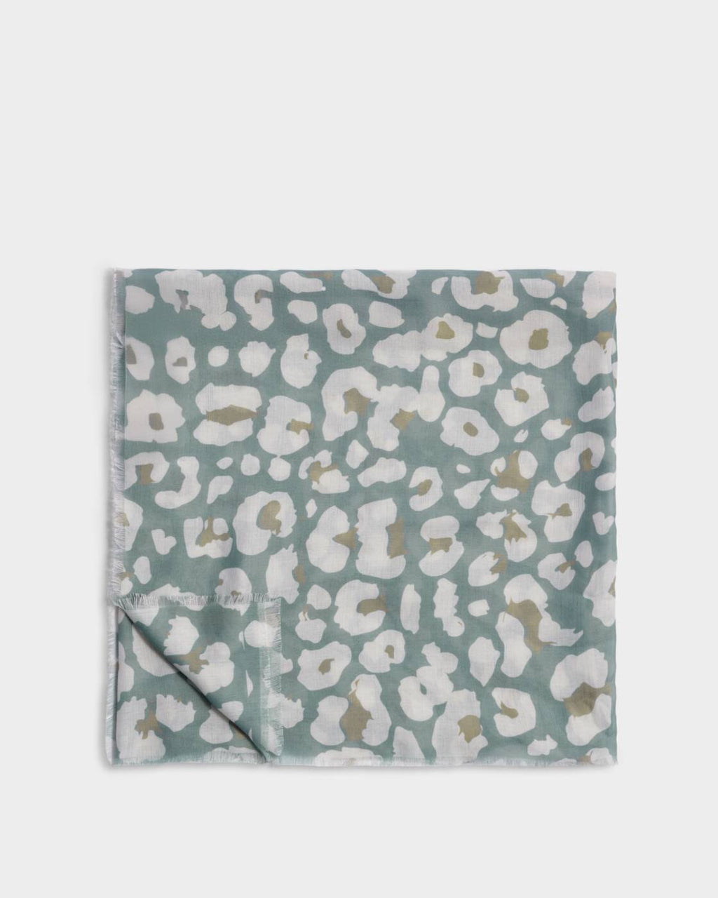 Katie Loxton Printed Scarf Abstract Floral Grey Taupe Off White