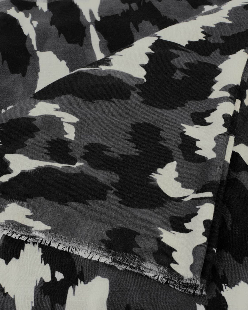 Katie Loxton Printed Scarf Brush Stroke Leopard Grey Black White