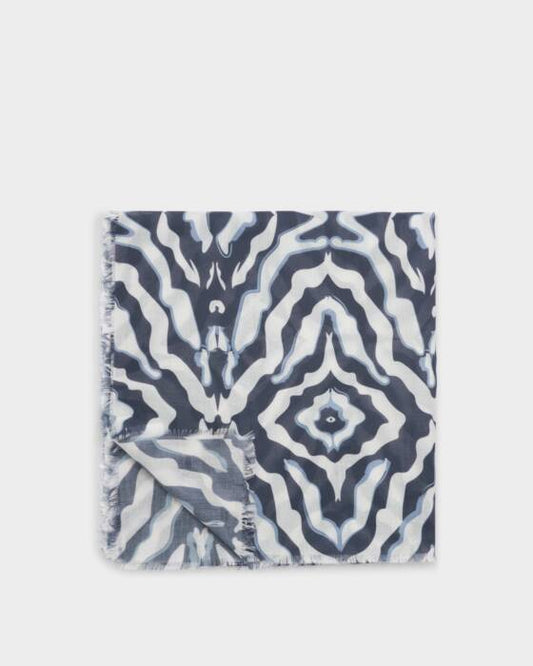Katie Loxton Printed Scarf Kaleidoscope White/Navy