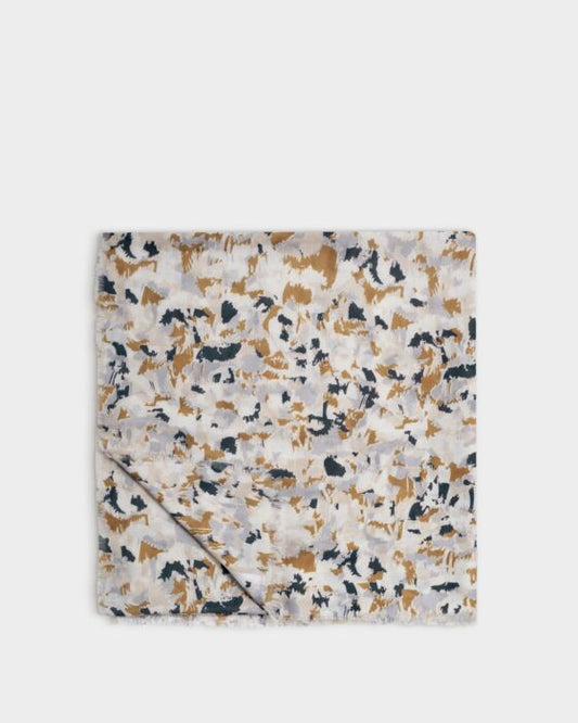 Katie Loxton Printed Scarf Terazzo White/Caramel/Navy