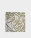 Katie Loxton Printed Scarf Waved Lines Sage/Off White