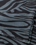 Katie Loxton Printed Studded Scarf Zebra Stripe Navy Black Silver Studs