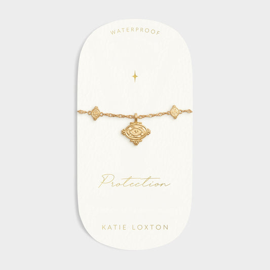Katie Loxton Protection Charm Bracelet Gold Coated
