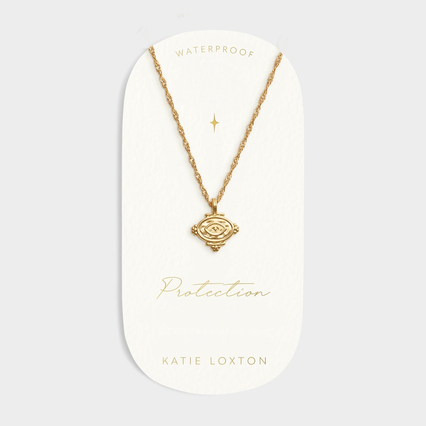Katie Loxton Protection Charm Necklace Gold Coated