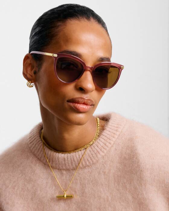 Katie Loxton Ravello Sunglasses Cherry Transparent