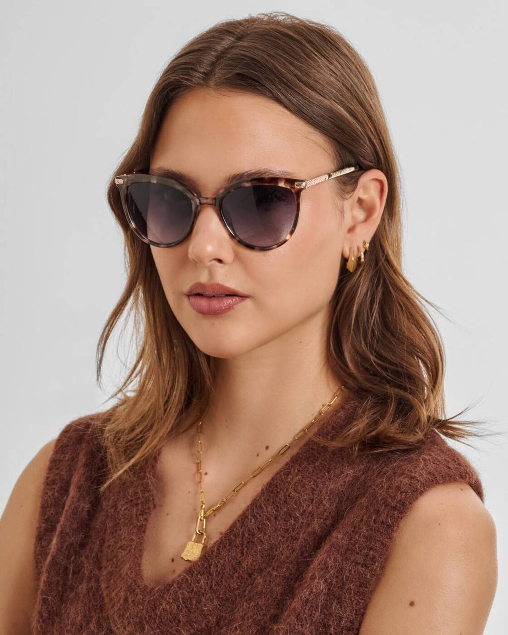 Katie Loxton Ravello Sunglasses Transparent Light Tortoiseshell