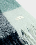 Katie Loxton Recycled Checked Tassel Scarf Green Grey