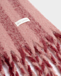 Katie Loxton Recycled Striped Tassel Scarf Pink Cherry