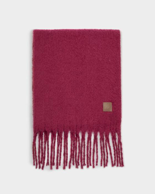 Katie Loxton Recycled Tassel Scarf Garnet Red