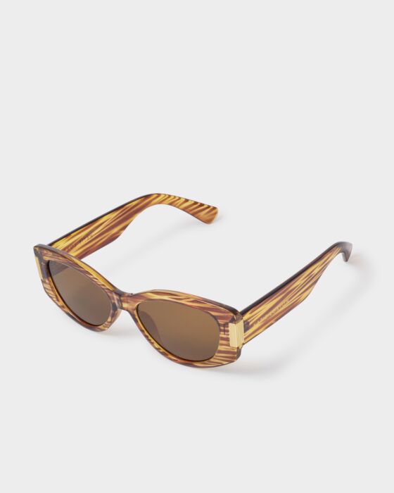 Katie Loxton Rimini Sunglasses Striped Brown Transparent