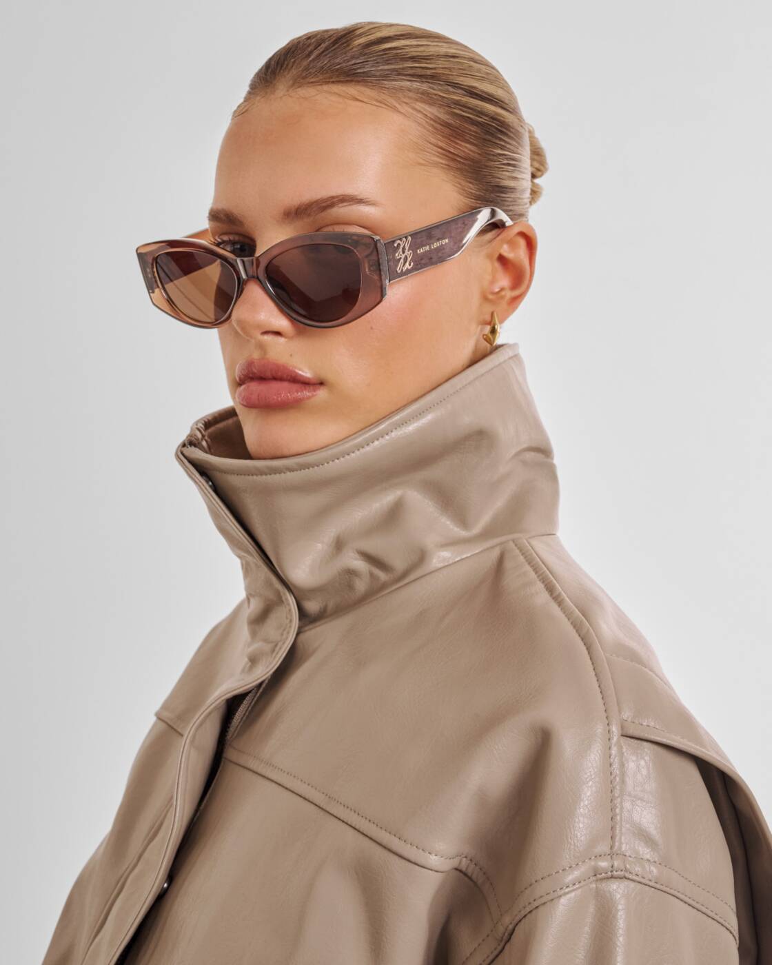 Katie Loxton Rimini Sunglasses Transparent Chocolate