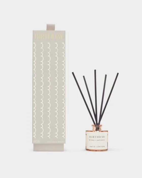 Katie Loxton SS26 Sentiment Reed Diffuser Birthday Peach Rose And Sweet Mandarin